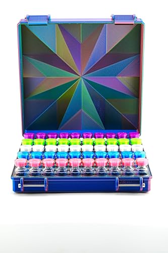 Vial Guard Storage Hard Case for 3ml, 5ml, 10ml, 30ml Vials, Secure Holder Multiple Sizes (Metalic, 100 x 3ml) - size: 100 x 3ml