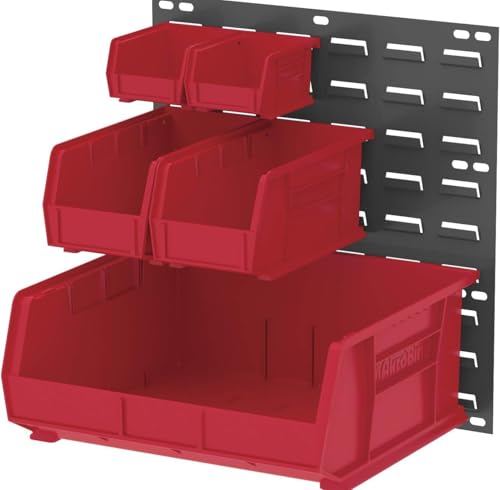 Akro-Mils 30230 AkroBins Plastic Storage Bins, 11"x5"x5", Red, 12-Pack - color: Red