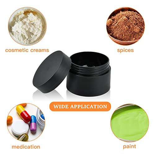 Plastic Containers,Plastic Lotion Jar with Inner Liners & Dome Lids,1.25 Oz - color: Black