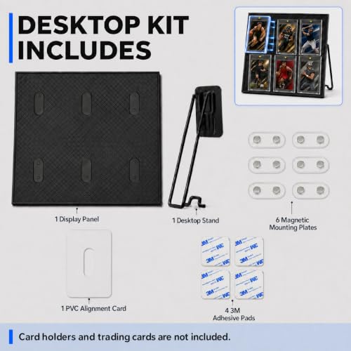 Modular Card Holder Display with Magnetic Mounts, Wall or Tabletop - size: Desktop Kit – 1 Panel