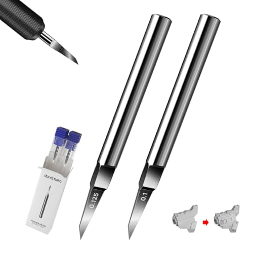 stedi Model Scriber Blades Tungsten Steel 0.1+0.125mm Replacement - style: 0.1mm+0.125mm