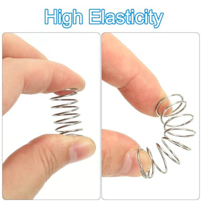 PATIKIL Compression Spring, 0.3mm Wire Dia x 2mm OD x 20mm L, 10 Pcs 304 Stainless Steel Mechanical Extension Small Springs Pen Springs Assortment Kit for Shop and Home Repairs - size: 0.3x2x20mm