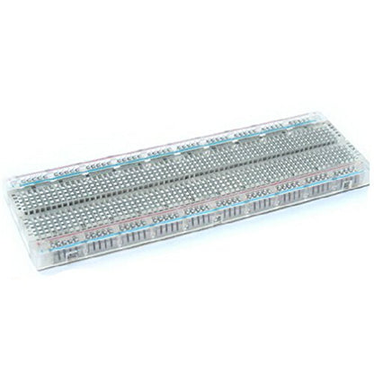 Prototype Breadboard Clear Crystal SYB 120 400 500 830 840 1660 MB102 GL-12 Tie Point Solderless Modular Board (1pcs 830 Tie Point)
