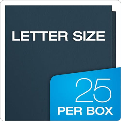Oxford Twin-Pocket Folders, Textured Paper, Letter Size, Dark Blue, Holds 100 Sheets, (57538EE) 25 Count (Pack of 5) - color: Dark Blue, size: 25 Count (Pack of 5)