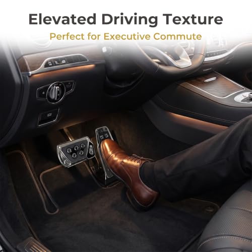 2 PCS Car Pedal Covers, Automatic Transmission Gas Brake Pedals Pads Non-slip Rubber Alloy Foot Pedal Plates, Fit Most Automatic Sedan SUV Truck (Black) - color: Black
