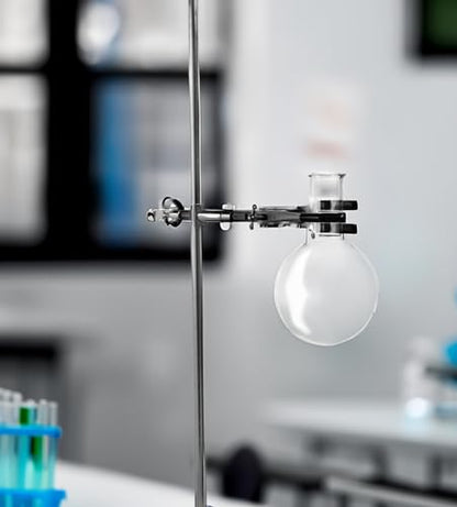 Eisco Lab Clamp for Lab Stand, Beaker Holder or Flask Clamp - Heat Resistant PVC Coated Prongs for Holding Objects up to 3.5 Inch Diameter - Boss Head Connects to Lab Stand Rods - size: 1 Pack