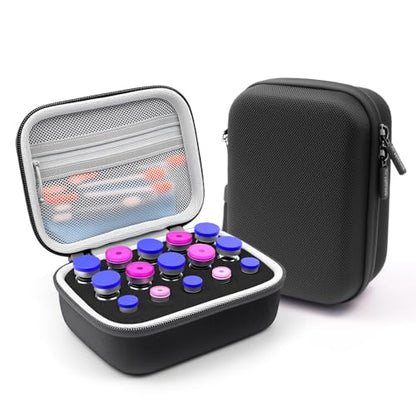 15 Slots Diabetic Peptide Vial Storage Case for Fridge, Insulin Vial Holder - color: 15 Slots