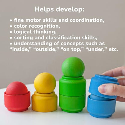 Ulanik Balls in Nests Starter Kit Montessori Toys for 1 Year Old