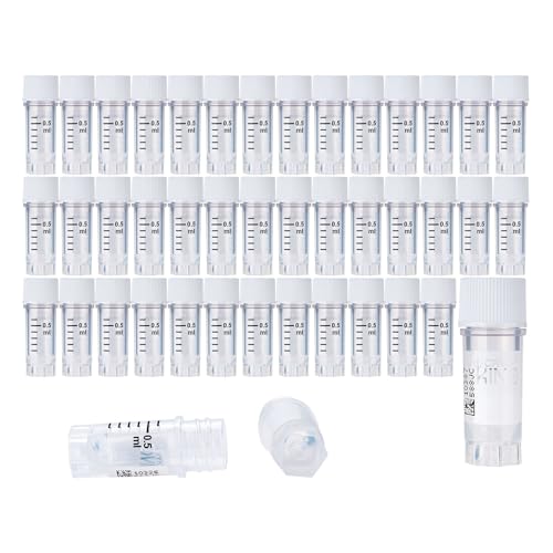 0.5ml Cryovials, Side-Coded, External Thread, White, 500Pcs - color: White, size: 0.5ml