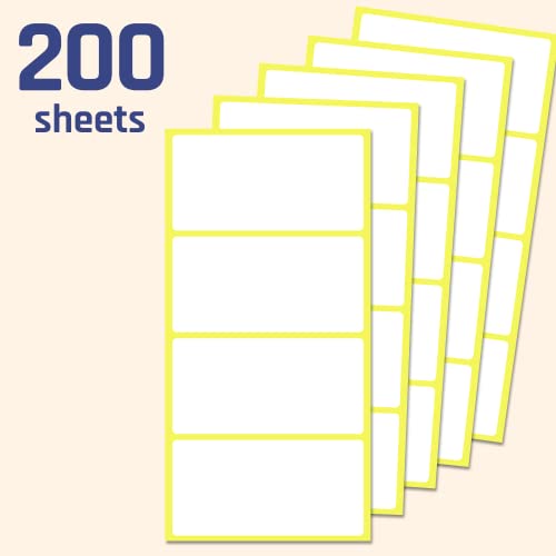 4" x 2", Labels Stickers for Storage Bins - Matte White (800 Pack) - size: 800 Pack