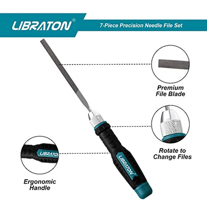 LIBRATON Needle File Set Interchangeable, Small Files, Mini Files - style: Needle File-6PCS
