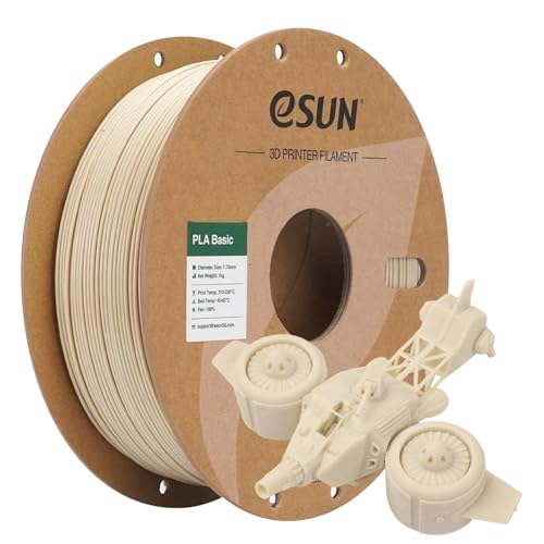eSUN PLA Basic Filament 1.75mm Bone White, 1KG Spool (2.2 LBS) - color: 1.bone White, size: 1KG
