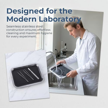 iplusmile 6 Pack Dissection Trays with Black Wax 10.2" x 7.5" Black - color: Black