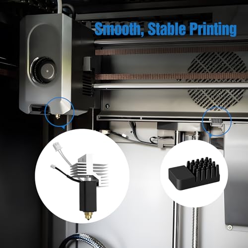 Hotend Kit for Elegoo Centauri Carbon, Fully Pre-Assembled Replacement Hotend with 0.4mm Brass Nozzle, Silicone Socks & Nozzle Wipers Included - 3D Printer Accessories - color: Hotend Kit