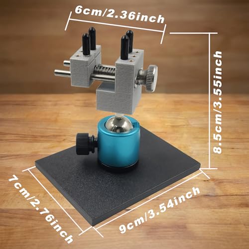 Mini Vise Tabletop Clamp for Model Building & Gunpla - 360° Rotating Spherical Base, Universal Bench Vice with 4 Columns for Irregular Shapes - Precision Tool for Jewelry Making & Crafts