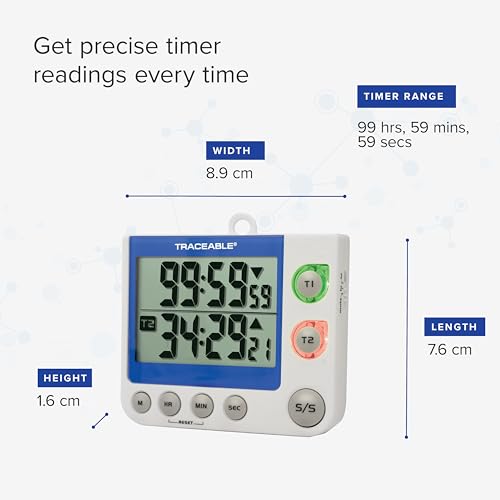 Cole-Parmer Dual Channel Flashing LED Big-Digit Timer