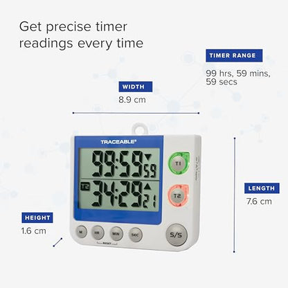 Cole-Parmer Dual Channel Flashing LED Big-Digit Timer