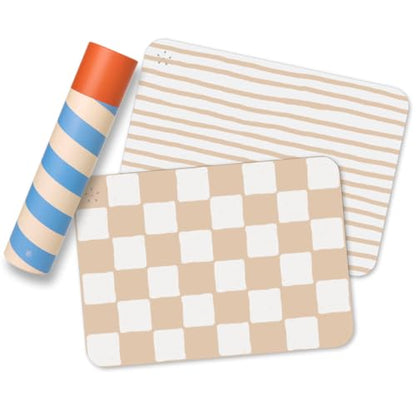 APLAINR Silicone Kids Placemats, Set of 2, Oat Cream - color: Oat Cream