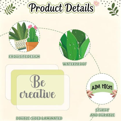 This is Your Year to Bulletin Board Set Plant Welcome Back to School Classroom Decoration Positive Affirmation Greenery Paper Cutouts Inspirational Bulletin Board for 2027 Office Chalkboard Wall Door - style: Plant your year