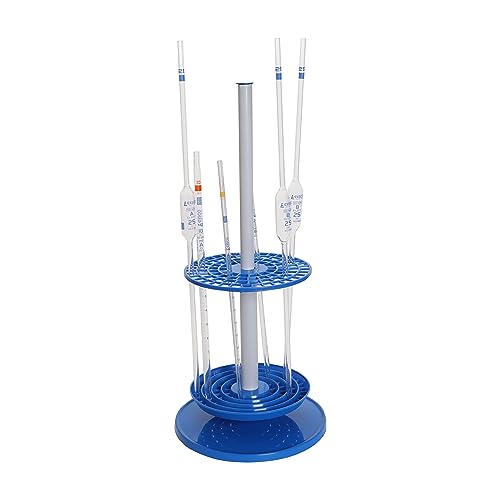 EISCO Rotary Pipette Stand, Holds 94 Pipettes Vertically - Open Bottom for Easy Draining