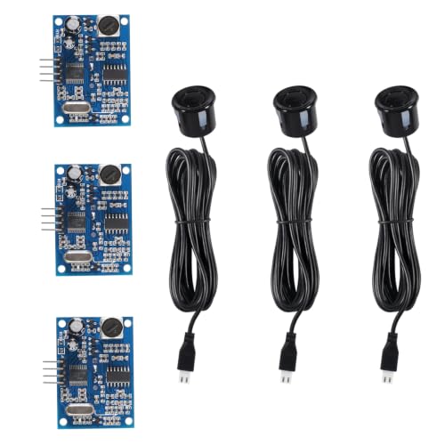 3Pcs JSN-SR04T Integrated Distance Measuring Sensor Transducer Module Ultrasonic Distance Measure with Waterproof Sensor Module JSN-SR04T-V3.0 - color: 3pcs