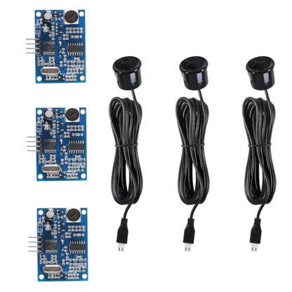 3Pcs JSN-SR04T Integrated Distance Measuring Sensor Transducer Module Ultrasonic Distance Measure with Waterproof Sensor Module JSN-SR04T-V3.0 - color: 3pcs