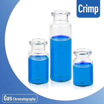 ALWSCI 10ml Borosilicate Glass Clear Flat Bottom Headspace Vial, 100 Pcs - size: 10ML & 22.5*46mm Vial
