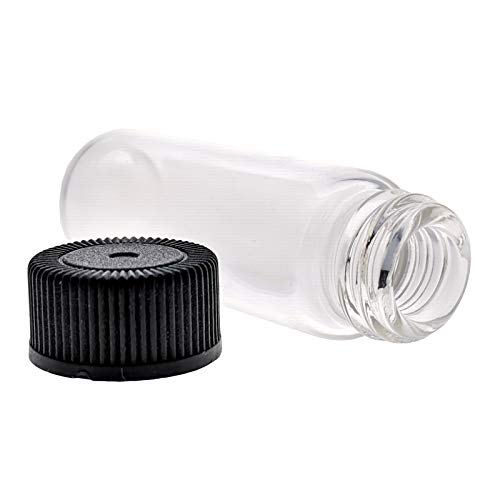144pk 2 Dram Small Glass Vials with Screw On Cap, Hobby and Craft Lab Sample Vial Set - size: 2 Dram