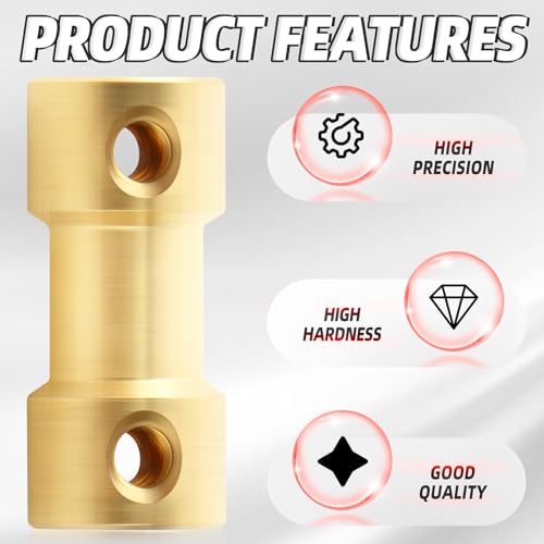 10pcs 2mm to 5mm Brass Shaft Coupling Joint Connector, Motor Shaft Extension Connector - size: 2mm to 5mm