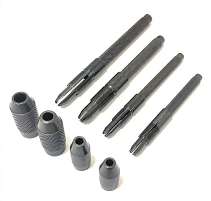 Primmum Quality 4 Piece Pin Vise Set Hand Drill held 4 Sizes Chucks Drilling Vice Jewelry Hobby Crafts by JTS