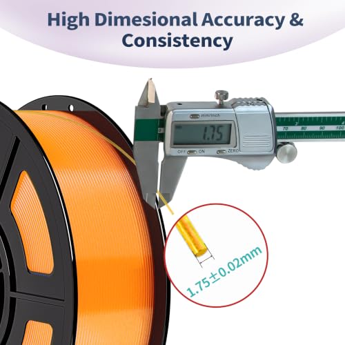 IEMAI High Speed PETG Filament 1.75mm, 500mm/s, 1kg, Transparent Orange - color: Transparent Orange