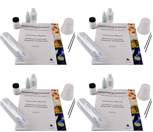 Innovating Science Elephant Toothpaste: Explore Catalysts, Chemical Reactions & Phase Changes - Chemistry Demonstration Distance Learning Kit (Pack of 4) - size: Small (Pack of 4)