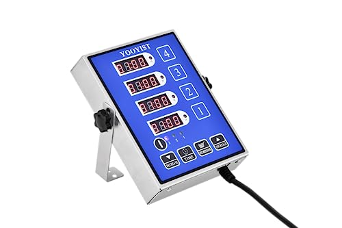 Commercial Kitchen Timer 4 Channel Digital Loud Alarm Cook Timer - color: Blue