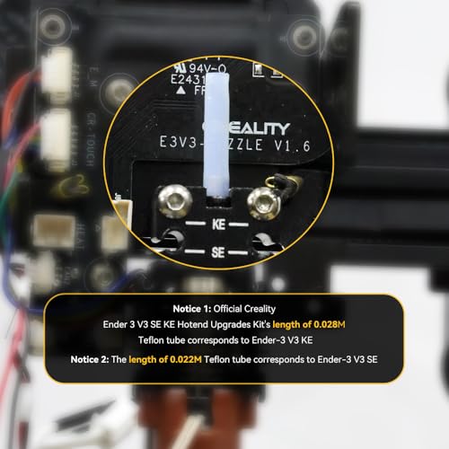 Official Creality Ender 3 V3 SE KE Upgrade Hotend Kit, 3D Printers Ceramic Heating Block with Quick-swap Nozzle Kit, Supports 300°C High Temperature, 600mm/s High-Speed Printing for Ender 3 V3 SE/KE - color: Ender 3 V3 SE KE