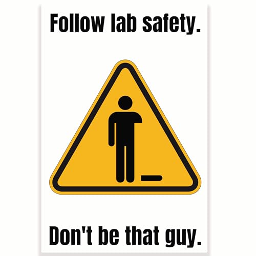 Printlabz Follow Lab Safety Classroom Poster - Science Chemistry - 12 x 18 Inch - Classroom Decor