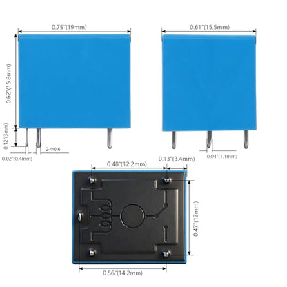 25Pcs PCB Power Relay SRD-05VDC-SL-C, DC 5V Coil, 10A 250VAC, SPDT, 5 Pin, for Household Appliance Boards (25) - size: 5VDC