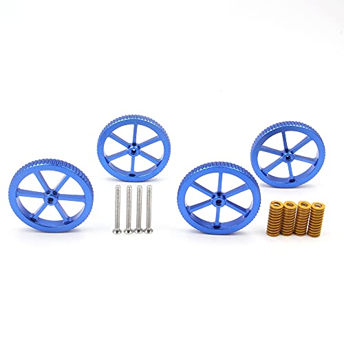 4PCS Aluminum Blue Hand Twist Leveling Nut - style: 60mm-Aluminum Blue
