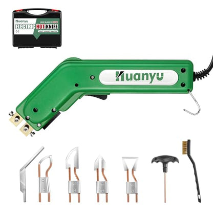 Huanyu Electric Hot Knife Rope Fabric Cutting Tool Kit 4 Blades 600° C