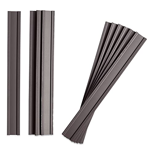 U Brands Magnetic Label Holders, 6" x .5", Black, 10 Pack, Reusable Magnetic Card Holders for Shelving, Warehouse Racks, File Cabinets, and Metal Surfaces - size: 6" X .5", style: 10 Pack