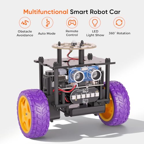 Smart Robot Car Kit, Robotics for Kids Ages 8-12 12-16 - color: Purple