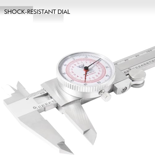 PECtools 6 Inch Dial Caliper, DIN 862 Double Dial Inch/Metric Combined - size: 6“/150mm