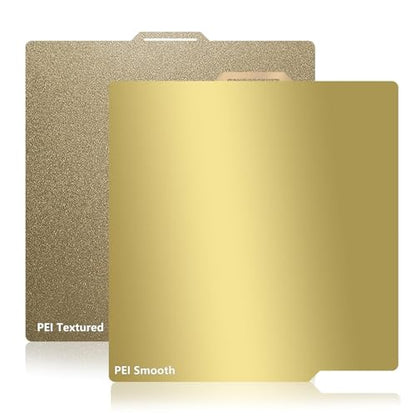 JUUPINE 257x257mm Double Sided Flexible PEI Sheet, Smooth PEI +Textured PEI Surface for Bambu Lab X2D/P2S/P1P/P1S /X1/X1C/X1E/A1 3D Printer, 3D Printer PEI Spring Steel Build Plate Removable Platform - color: PEI Smooth+PEI Textured