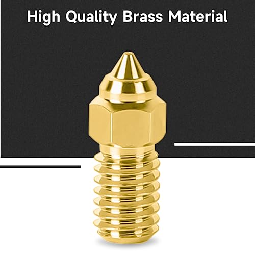 Creality Official Ender 3 V3 SE Nozzle, 0.4mm 5 Pcs High Speed M6 Extruder Nozzles, 3D Printer Brass High Temperature Wear Resistant Nozzle for Ender 5 S1, Ender 7