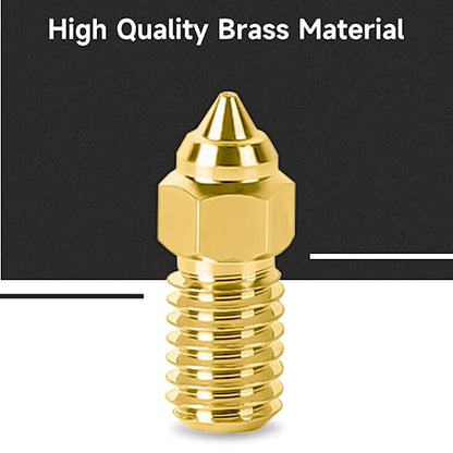 Creality Official Ender 3 V3 SE Nozzle, 0.4mm 5 Pcs High Speed M6 Extruder Nozzles, 3D Printer Brass High Temperature Wear Resistant Nozzle for Ender 5 S1, Ender 7