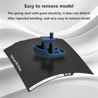 184x184mm Build Plate for Bambu Lab A1 Mini, Double Side Black Textured PEI Sheet Flexible Spring Steel Plate Heated Bed Printing Platform for A1 Mini 3D Printer - size: 184x184mm