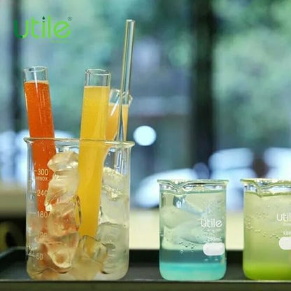 Utile 100ml Glass Beaker Set, 24pcs of 3.4oz Upgraded Thickening Chemical Beakers, Low Form Borosilicate 3.3 Glass with Printed Graduation, 4000.0100.24 - style: 100 ml (24pcs)