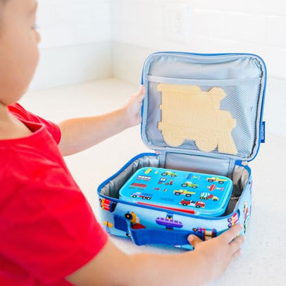 Wildkin Reusable Food Container for Kids – Trains, Planes & Trucks - color: Trains, Planes & Trucks
