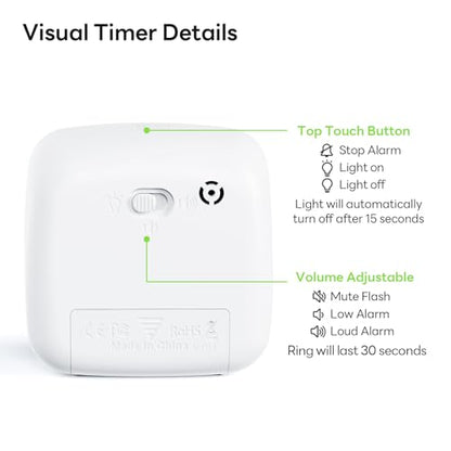 Yunbaoit Visual Timer with Night Light, 60 Minute Countdown, Light Green - color: Light Green