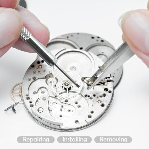 BlingKingdom Precision Screwdriver Set with Tweezers, Watch Screwdriver Micro Watchmakers Screwdrivers for Watches, Glasses, Electronic Products, Cameras