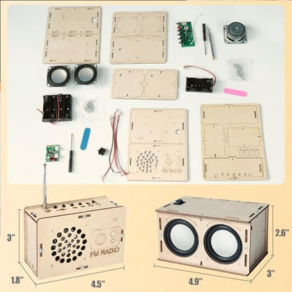 STEM Toys for Ages 8-13 Boys Birthday Return Gifts for 9 10 11 12 14 15 16 Year Old Kids Teen Building Speaker Radio Science Engineering Kit DIY Electronics Project Cool Stuff Gadgets Party Favor